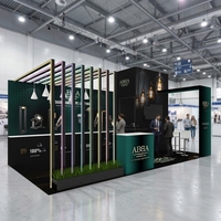 Stan Pameran Modular Kain Tension Mudah Dirangkai, Logo Dapat Disesuaikan untuk Peralatan Pameran Dagang dan Periklanan