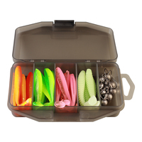 Ensemble de leurres souples Palmer de 33 pièces, 7 cm, à queue de pagaie, avec boîte et têtes plombées de 5 g
