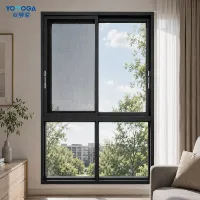 Ventana Corredera Horizontal de Aleación de Aluminio para Sala de Estar, Hotel y Uso en Exteriores - Certificación Energy Star, Garantía de 5 Años
