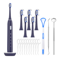 Ensemble tout-en-un Brosse à dents électrique Brosse à dents ultrasonique Brosse à dents électrique pour le blanchiment des dents Cure-dents Brosse à langue Nettoyeur