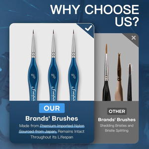 Nuovi 6 pezzi 10/0 triangolo in miniatura <span class=keywords><strong>pennelli</strong></span> <span class=keywords><strong>per</strong></span> pittura acrilica <span class=keywords><strong>pennelli</strong></span> <span class=keywords><strong>per</strong></span> pittura ad olio - Product Image 5