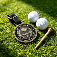 Étiquette de sac de golf en acier inoxydable personnalisée au laser, accessoires de golf très demandés