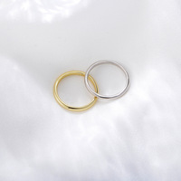Bagues en or minimalistes de luxe, bagues en or 14 carats pour femmes, alliances en argent, bijoux en argent 925