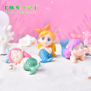 陈军发卡美人鱼景观diy盆景多汁装饰塑料pvc鱼缸装饰艺术和craf - Product Image 2