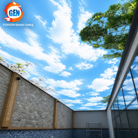 Plafond tendu pour piscine, meilleur rapport qualité-prix, moderne, imperméable, motif ciel bleu, film de plafond tendu pour la décoration de plafond moderne