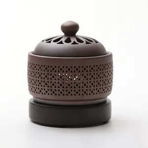 Zen Bruciatore Elettrico Meditazione Agarwood Aroma Lampada di legno di Sandalo Ceramica Possessore di Incenso di Bruleur Encens Home Decor DA60XX