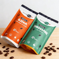 Sachets d'emballage refermables personnalisés de qualité alimentaire pour café en grains et poudre de thé