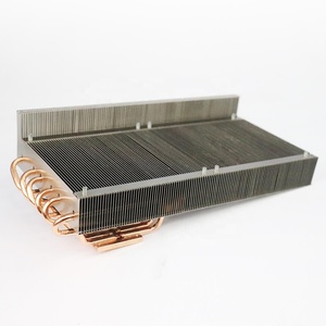 OEM Customized <strong>Copper</strong> Pipe Heat Sink Aluminum Zipper Fins Heatsink - Product Image 2