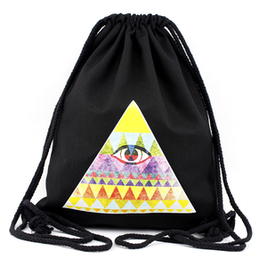 Sac fourre-tout réutilisable en toile de coton avec cordon de serrage - Product Image 6