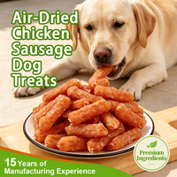 Friandises pour chiens en saucisses de poulet séchées à l'air, riches en protéines pour un complément nutritionnel, faibles en gras, récompenses d'entraînement, approvisionnement direct usine