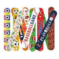 Bracelets Slap PVC Sport Party Ball Combo, décorations mignonnes, prix de classe pour enfants