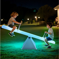 Lámpara LED Eléctrica para Jardín, Exterior, Impermeable IP66, de Plástico, para Paisajismo, Cuadrada, Tipo Seesaw, Iluminación para Parques Infantiles, Integración Sensorial