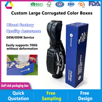 Boîte en carton ondulé surdimensionnée personnalisée, écologique, haut de gamme, en matériaux recyclés, durable, pour l'emballage et l'expédition de clubs de golf