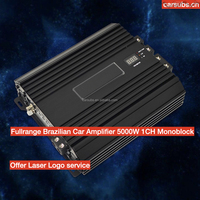 Amplificateur Subwoofer Voiture Style Brésilien Gamme Complète RMS 5000W Classe D Crête 10000W SPL Basses Puissantes Monobloc
