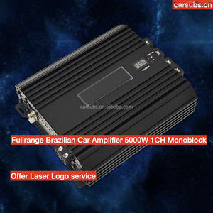 ब्राज़ीलियन स्टाइल कार सबवूफर एम्पलीफायर पूर्ण रेंज rms 5000w क्लास d पीक 10000w spl मजबूत बास मोनोब्लॉक कार एम्पलीफायर