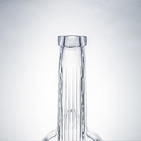 Bouteille à spiritueux en verre transparente de forme de guitare au design unique de qualité supérieure pour distillerie 750 ml de whisky 700 ml de tequila 500 ml de rhum