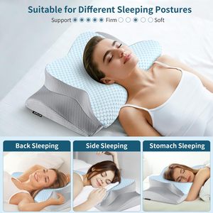 JTY مريح قابل للطي تمديد رأس الفندق رغوة ذاكرة النوم لآلام الرقبة - Product Image 6