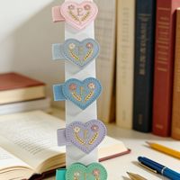 Marque-page en cuir magnétique en forme de cœur, cadeau de mariage, accessoire de lecture en cuir