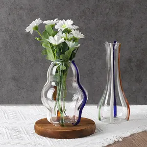 56h复古彩色丝贴玻璃花瓶干插花玻璃花瓶装饰