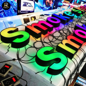 Tùy chỉnh chiếu sáng thư kênh signage thông minh RGB âm nhạc Sync ánh sáng thép không gỉ frontlit RGB LED ánh sáng dấu hiệu điện tử - Product Image 2