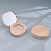 Vente en gros directe usine – Boîte ovale portable vide en plastique pour fond de teint liquide, fard à joues, maquillage en poudre libre et emballage BB