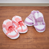 Chaussons d'Intérieur Doublés Polaire Chauds, Style Baskets Tendance en Peluche pour Hommes et Femmes