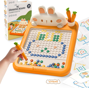 Pizarra Magnética de Dibujo para Niños, Pizarra Magnética Grande con Lápiz Magnético, Juguete Educativo de Viaje Montessori Dot Art - Product Image 1