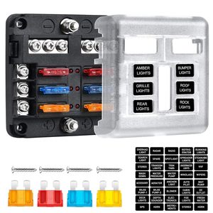 Caja de Fusibles Multivía para Vehículos y Barcos, Portafusibles Positivo y Negativo de 12 Vías, Modificación de Circuito con <span class=keywords><strong>Chip</strong></span> LED para Toyota, 1 Año de Garantía - Product Image 4