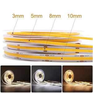 <span class=keywords><strong>COB</strong></span> 3mm 4mm 5mm 8mm 10mm DC 12V 24V 320 400 480LED/M cri90 5 m/cuộn 3000K 4000K 6500K trắng chất lượng cao linh hoạt <span class=keywords><strong>COB</strong></span> <span class=keywords><strong>LED</strong></span> Strip - Product Image 3