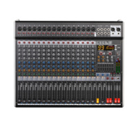 Console de mixage audio AE Series 99DSP avec effets, égaliseur 4 bandes, 8/12/16 canaux mono/stéréo 2 canaux/MP3/Bluetooth/alimentation fantôme 48V