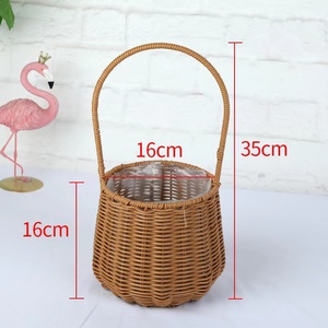 Giỏ Hoa Mây Giỏ Trồng Cây Liễu Gai Thủ Công Có Lót Nhựa & Tay Cầm Giỏ Đựng Đồ Dệt Để Trang Trí Nhà Cửa Đám Cưới - Product Image 6