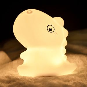 Lampe de chevet en silicone <span class=keywords><strong>LED</strong></span> pour <span class=keywords><strong>lit</strong></span> de bureau, veilleuse dinosaure avec 7 couleurs - Product Image 3