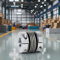Accouplement à soufflet hautement sensible et hautement compensatoire de type pince (ZS3-C) pour ventilateurs de machines-outils CNC, marque QIANRUI, en acier/aluminium