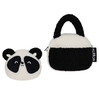 Sac fourre-tout en peluche doux et mignon en forme d'animal kawaii, avec fermeture éclair, en polyester, couleurs personnalisables pour cadeaux promotionnels