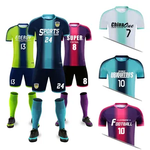 新しいデザイン2021サッカーチームサッカージャージーセットチームマイロット昇華サッカーキット