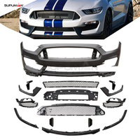 Voiture Becquets Avant pour Ford Mustang GT 2018-2022, Becquet De Lèvre De  Pare-Chocs Avant Kit de Séparateur Diffuseur, Voiture Accessoires,Carbon