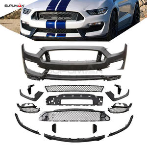 SPM pare-chocs lèvre diffuseur spoiler jupe latérale kit carrosserie pour <span class=keywords><strong>ford</strong></span> <span class=keywords><strong>mustang</strong></span> <span class=keywords><strong>gt</strong></span> kit carrosserie GT350 style kit carrosserie complet accessoires 2015-2017 - Product Image 1