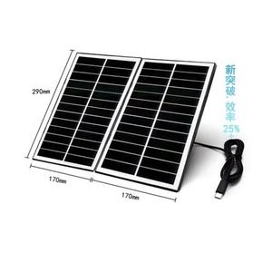 Cargador de Panel Solar Mono de Silicona, 26W, 15V, Alta Tasa de Conversión, 2X13W, Doble Potencia Combinada para Uso en Exteriores, Mini Cámara - Product Image 1