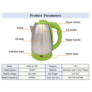 Small Home Appliances 110V Blue Stainless Steel 1.5L <b>Kettles</b> for Boiling Water Small Home Appliances - Product Image 5