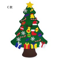 Kit de décoration de sapin de Noël en feutre 100 % polyester écologique Montessori DIY pour enfants