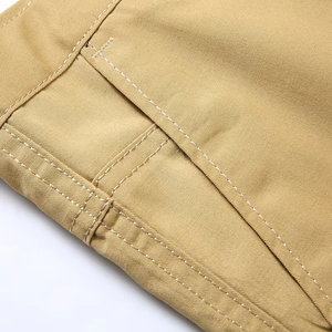 <span class=keywords><strong>Pantaloni</strong></span> da Uomo in Tela Khaki Elasticizzati, Lavaggio Stone Wash, Gamba Dritta, Formali e Casual, Anti-Pilling - Product Image 4