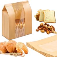 Sac en papier kraft SOS personnalisé pour gâteaux, cupcakes, desserts, muffins, cheesecakes à emporter, logo imprimé sur papier kraft