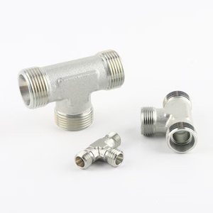 Raccord de tuyau en T de rue en acier inoxydable filetage 1/4 \ "NPT entrée/sortie FxMxF - Product Image 2
