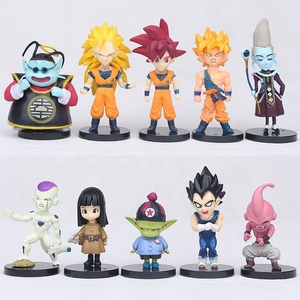 Set de 10 unidades de figuras de Son Goku, <span class=keywords><strong>Vegeta</strong></span>, Beerus, <span class=keywords><strong>Majin</strong></span>, Buu, Dragon, Anime, modelos de 7 a 11cm, 2 estilos - Product Image 3
