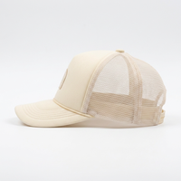 Gorra de béisbol deportiva snapback estructurada de alta calidad, personalizada, en blanco, de 7 paneles, con parte trasera de malla, visera plana, camuflaje azul y corona alta.