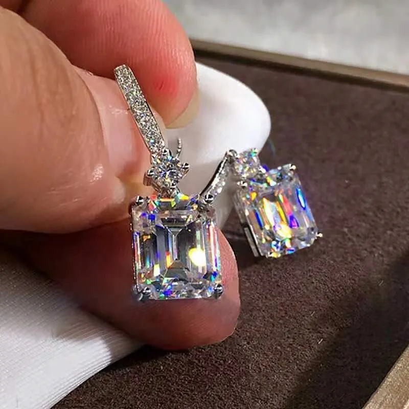 Wholesale Fine Jewelry VVS GRA mossanite earring 925 Sterling Silver Moissanite diamond Stud Earrings