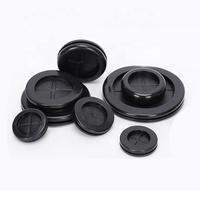 Oeillet de câble en caoutchouc pour le câblage, bouchon de trou rond double face en caoutchouc, trou de forage 5/8 "13/16" 7/8 "1" 1-3/16 "1-1/2" (noir)