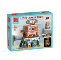 Série XMORK City, 1637 pièces, 2 en 1, atelier de réparation automobile, blocs de construction en plastique ABS, briques d'architecture DIY, jouets éducatifs, à partir de 14 ans