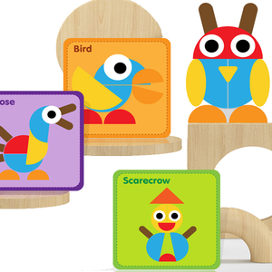 Jouet éducatif populaire <span class=keywords><strong>Montessori</strong></span>, puzzle en bois en forme d'animaux 3D, combinaison <span class=keywords><strong>libre</strong></span> - Product Image 3