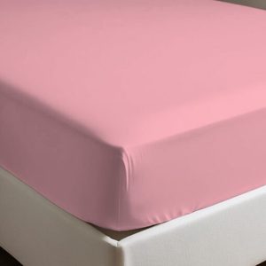 Sábana Ajustable 100% Algodón Rosa Tamaño King Size Alemán 200x200 Cm - Product Image 1